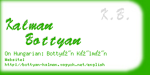 kalman bottyan business card